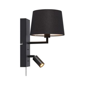 Markslöjd 108595 - COMO LED USB-s fali lámpa, 1xE14/40W/230V + LED/3W, fekete 108595 kép