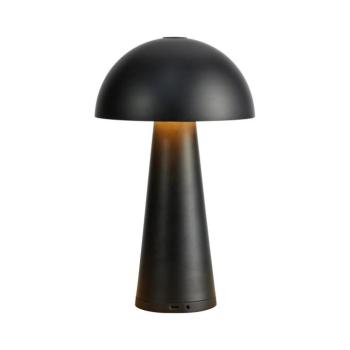 Markslöjd 108655 - FUNGI LED fényerőszabályozható, tölthető lámpa LED/1,5W/5V IP44 fekete 108655 kép