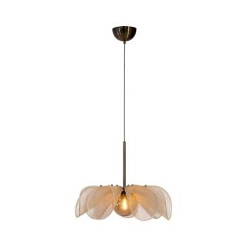 Styrka lógó világítás, Ø 63 cm, sárgaréz/bézs, banánrost kép