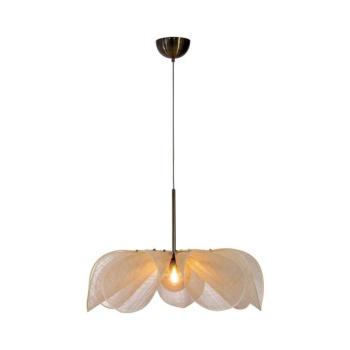 Styrka lógó világítás, Ø 75 cm, sárgaréz/bézs, banánrost kép