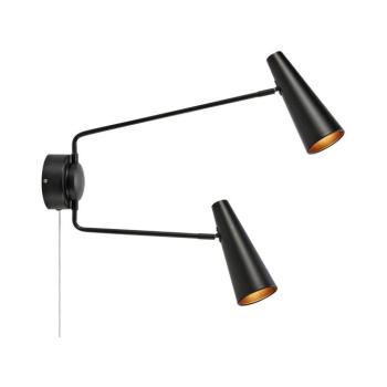 Markslöjd 108690 - Fali lámpa PEAK 2xE14/40W/230V fekete 108690 kép