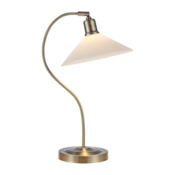 Markslöjd 108863 - Asztali lámpa VELA 1xE27/40W/230V réz/fehér 108863 kép