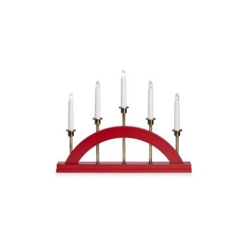 Markslöjd 705833 - Karácsonyi gyertyatartó BRIDGE 5xE10/3W/230V piros 705833 kép