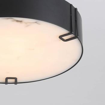 Marmo LED mennyezeti világítás, fekete, fém, IP44, 3 000 K kép