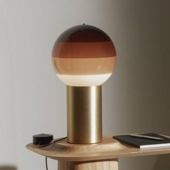 MARSET asztali lámpa Dipping Light, magasság 22 cm, barna/sárgaréz kép
