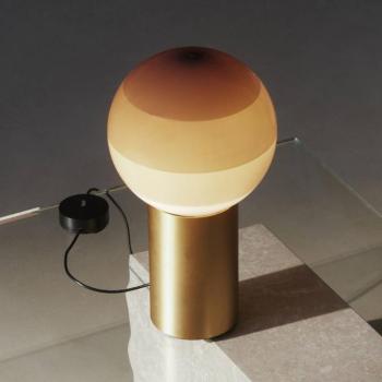MARSET asztali lámpa Dipping Light, magasság 22 cm, krém/sárgaréz kép