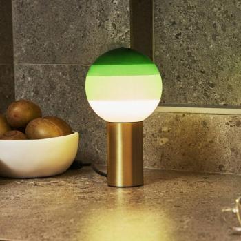 MARSET asztali lámpa Dipping Light, magasság 22 cm, zöld/sárgaréz kép