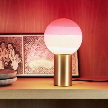 MARSET asztali lámpa Dipping Light, magasság 22 cm, rózsaszín/sárgaréz kép