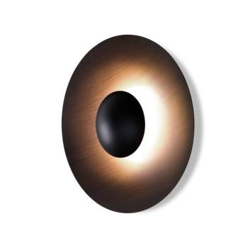MARSET Ginger 20C LED fali lámpa, Ø20 cm, barna/barna kép