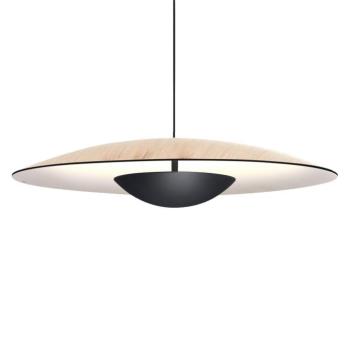 MARSET Ginger LED lógó világítás Triac, Ø42 cm, tölgy/fehér kép
