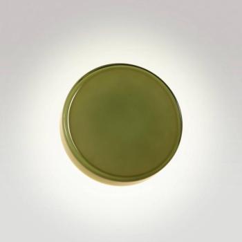 MARSET LED fali lámpa Caramel, zöld, Ø 22 cm, TRIAC, üveg kép