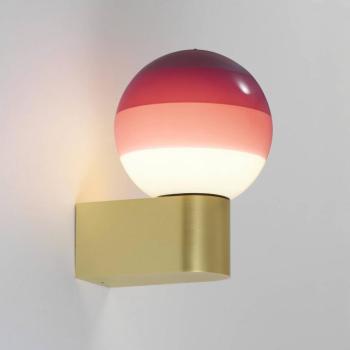 MARSET LED fali lámpa Dipping Light A1, bordó/sárgaréz kép
