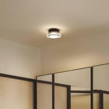 MARSET LED kültéri falilámpa Roc, Ø 17 cm, fekete/áttetsző kép