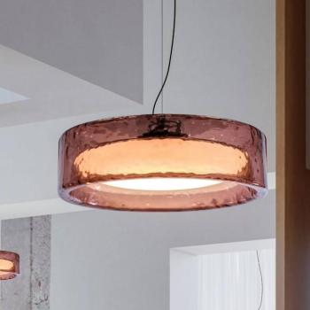 MARSET LED lógó lámpa Ringo, Ø 70 cm, rózsaszín, TRIAC műanyag kép