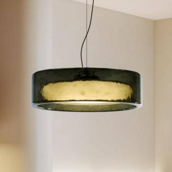 MARSET LED lógó lámpa Ringo, Ø 70 cm, zöld, TRIAC műanyag kép