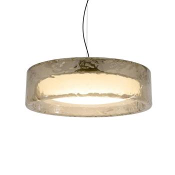 MARSET LED lógó lámpa Ringo, Ø 90 cm, füstszürke, műanyag kép