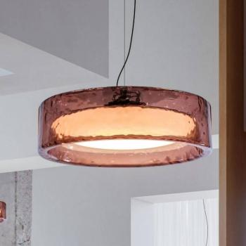 MARSET LED lógó lámpa Ringo, Ø 90 cm, rózsaszín, TRIAC műanyag kép