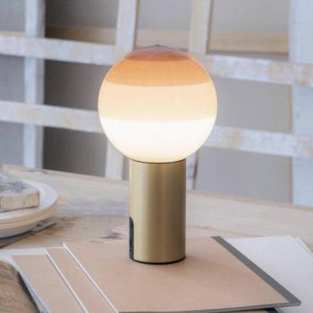 MARSET újratölthető asztali lámpa Dipping Light, krém/sárgaréz, dimmelhető kép