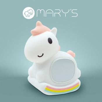 MARY'S éjjeli lámpa ébresztőórával hintázó unikornis