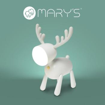 MARY'S LED éjjeli lámpa fehér szarvas kép
