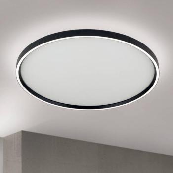 Masca LED mennyezeti világítás, fekete, Ø 60 cm, CCT, fém, dimmelhető kép
