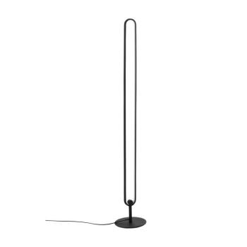 Matt fekete fém LED dimmelhető állólámpa (magasság 130 cm) Loop – Ellos Home kép