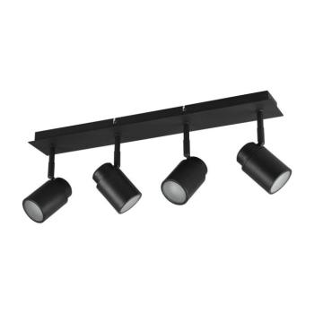 Matt fekete fém spotlámpa 19x52 cm Angelo – Trio kép