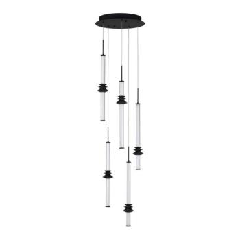 Matt fekete kerámia LED dimmelhető függőlámpa akrilüveg búrával ø 35 cm Stalactite – Nova Luce kép