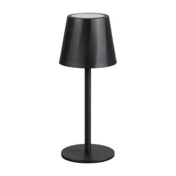 Matt fekete LED asztali lámpa fém búrával (magasság 21 cm) Diaz – Reality kép