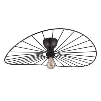 Matt fekete mennyezeti lámpa ø 60 cm Chapeau – Reality kép
