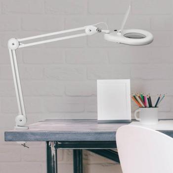 MAULviso LED nagyító világítás, fehér, magasság 50 cm, bilincses, bilincses kép