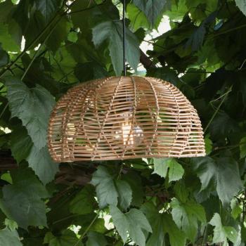 Mayla kültéri függesztett lámpa, természetes rattan, Ø 43 cm, IP44 csatlakozó kép