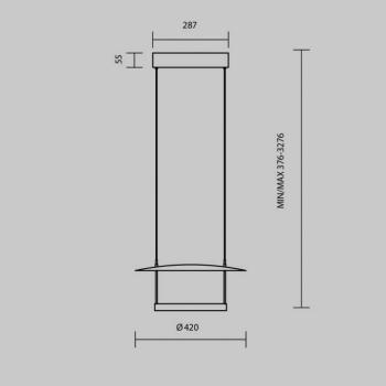 Maytoni Ambience LED-es függőlámpa, Ø42cm, fém, fekete/fehér kép