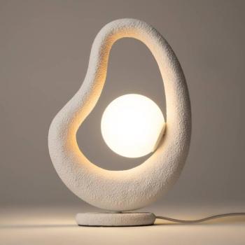 Maytoni LED asztali világítás Opus, fehér, fém/üveg, magasság 38 cm kép