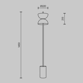 Maytoni LED-es állólámpa Kyoto, fehér, magasság 145 cm, márvány kép