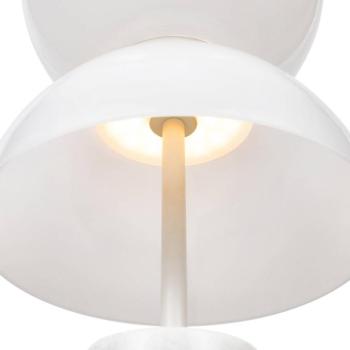 Maytoni LED-es asztali lámpa Kyoto, fehér, magasság 46 cm, márvány
