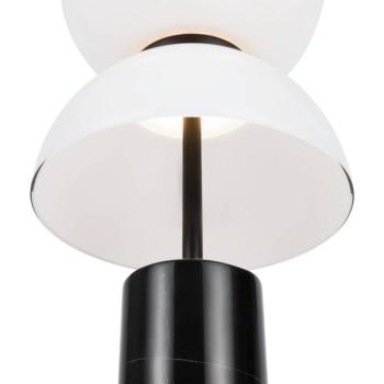 Maytoni LED-es asztali lámpa Kyoto, fekete, magasság 46 cm, márvány kép