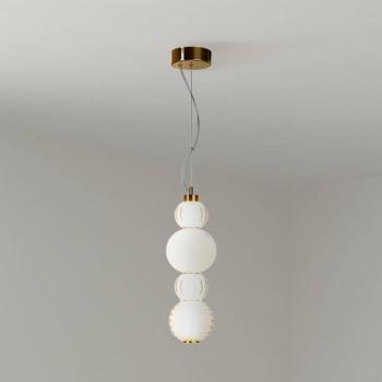 Maytoni LED-es függőlámpa Gallér, arany üveg Ø 14,7 cm 3.000 K kép