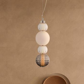 Maytoni LED-es függőlámpa gallér króm üveg Ø 14,7 cm 3,000 K kép
