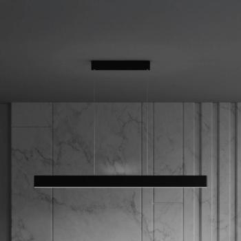 Maytoni LED-es függőlámpa Step, fekete, 118,5 cm, 3000 K, alumínium kép