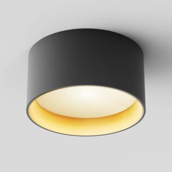 Maytoni LED-es Vega downlight, fekete/arany, Ø 14 cm, 15W, alumínium kép
