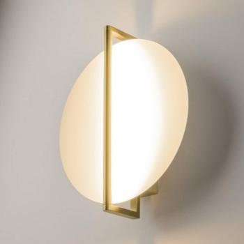 Maytoni LED fali lámpa Mira, arany/fehér, magasság 30 cm, fém kép