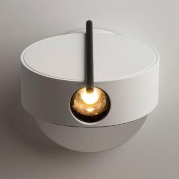 Maytoni LED fali lámpa Nuance, fehér / fekete, Ø 10 cm kép