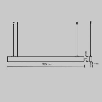 Maytoni LED lógó világítás Basis, fehér, CCT, hosszúság 112,5 cm kép