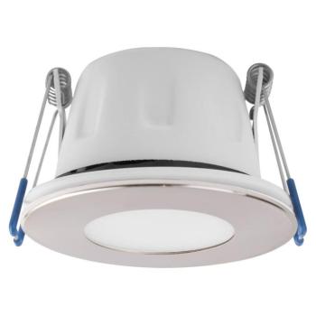 MEGAMAN LED süllyesztett spotlámpa Tego Slim, 2800 K, nikkel, IP65 kép