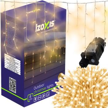 Melegfehér jégcsap fényfüzér 300LED 15m kép