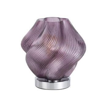 Meliciano asztali világítás, lila, üveg, magasság 23 cm, E27 kép