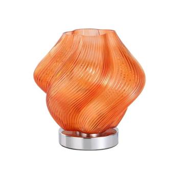 Meliciano asztali világítás, narancssárga, üveg, magasság 23 cm, E27 kép