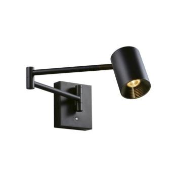 Melina LED fali lámpa, fekete, 55 cm-es kinyúlás, fém, dimmelhető fényerővel kép