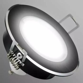 Mennyezeti beépíthető lámpa LED fekete kerek kép